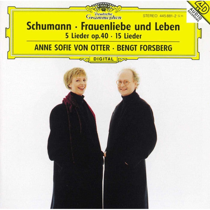 Schumann* – Anne Sofie Von Otter, Bengt Forsberg – Frauenliebe Und Leben  5 Lieder Op.40  15 Lieder (CD, Album) (Very Good Plus (VG+))
