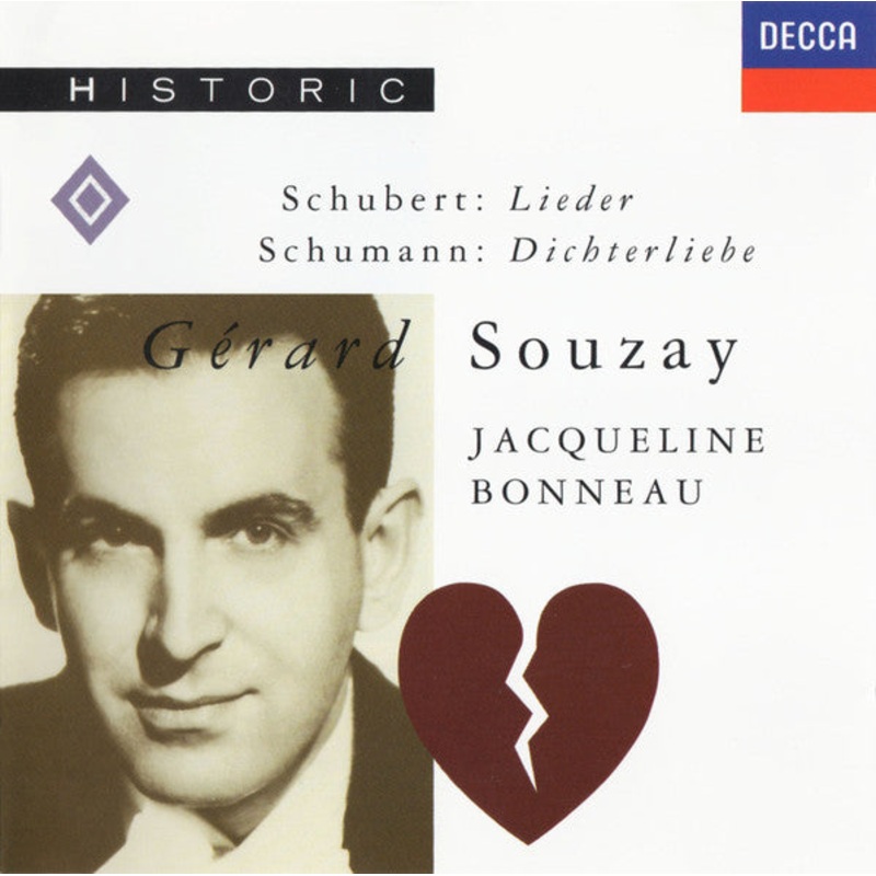 Grard Souzay, Jacqueline Bonneau – Schubert: Lieder / Schumann: Dichterliebe (CD, Album, Mono) (Mint (M))