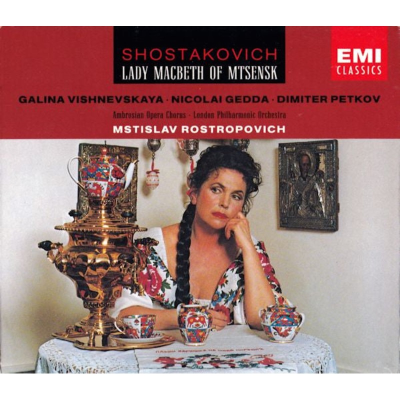 Shostakovich* – Galina Vishnevskaya, Nicolai Gedda, Dimiter Petkov, Ambrosian Opera Chorus*, London Philharmonic Orchestra, Mstislav Rostropovich – Lady Macbeth Of Mtsensk (2xCD + Box, Album, RE, RM) (Very Good Plus (VG+))