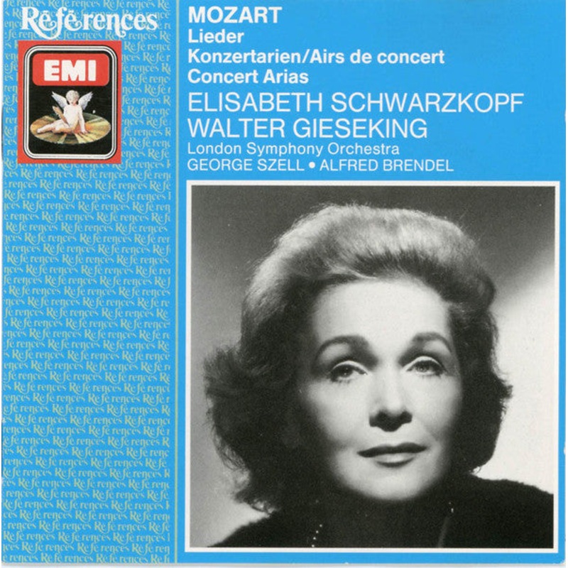 Mozart*, Elisabeth Schwarzkopf, Walter Gieseking, London Symphony Orchestra, George Szell  Alfred Brendel – Lieder, Konzertarien = Airs De Concert = Concert Arias (CD, Comp, Mono, RM) (Very Good Plus (VG+))