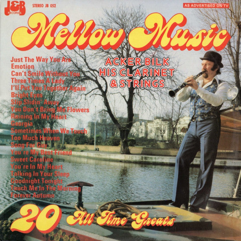 Acker Bilk His Clarinet & Strings* – Mellow Music 20 All Time Greats (LP) (Very Good Plus (VG+))