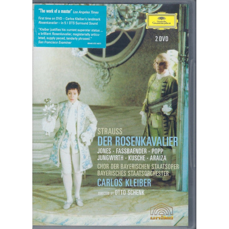 Strauss* – Jones*, Fassbaender*, Popp*, Jungwirth*, Kusche*, Araiza*, Chor Der Bayerischen Staatsoper, Bayerisches Staatsorchester, Carlos Kleiber, Otto Schenk – Der Rosenkavalier (2xDVD-V) (Mint (M))