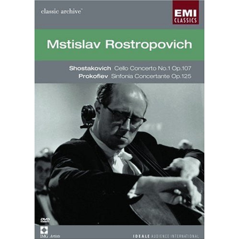 Mstislav Rostropovich – Dmitri Shostakovich / Sergei Prokofiev – Cello Concerto No. 1, Op. 107 / Sinfonia Concertante, Op. 125 (DVD-V, PAL) (Mint (M))