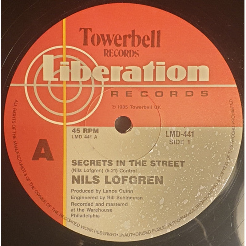 Nils Lofgren – Secrets In The Street (12, Single) (Good Plus (G+))