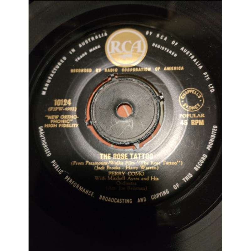 Perry Como With Mitchell Ayres And His Orchestra – The Rose Tattoo (7, Single) (Very Good (VG))