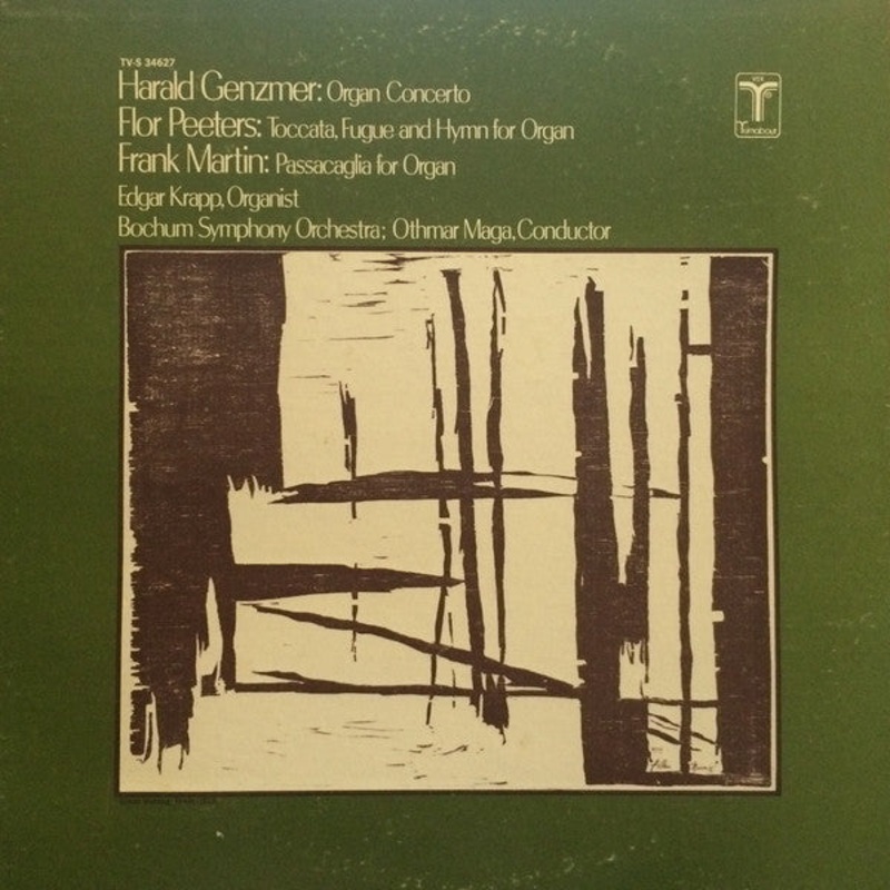 Harald Genzmer / Flor Peeters / Frank Martin  – Organ Concerto / Toccata, Fugue And Hymn For Organ / Passacaglia For Organ (LP, RE) (Very Good Plus (VG+))