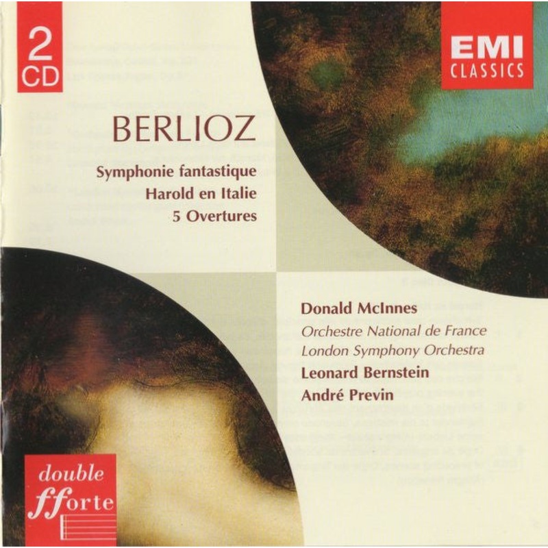 Hector Berlioz, Donald McInnes, Orchestre National De France, London Symphony Orchestra, Leonard Bernstein, Andr Previn – Symphonie Fantastique / Harold En Italie / 5 Overtures (2xCD, Comp, RM) (Very Good Plus (VG+))