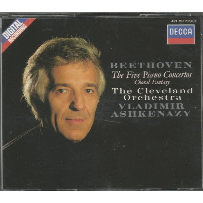 Ludwig van Beethoven, The Cleveland Orchestra, Vladimir Ashkenazy – The Five Piano Concertos  Choral Fantasy (3xCD, Album) (Very Good Plus (VG+))