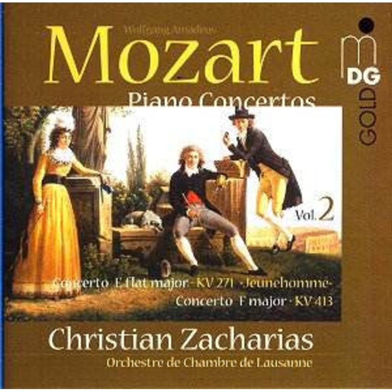 Wolfgang Amadeus Mozart – Orchestre De Chambre De Lausanne, Christian Zacharias – Piano Concertos Vol.2 (CD) (Very Good Plus (VG+))