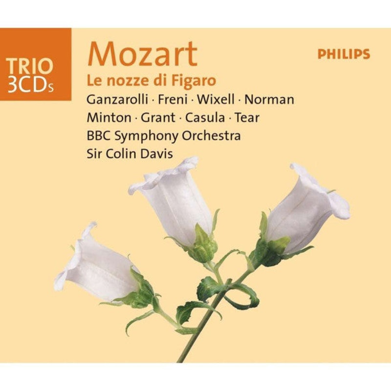 Wolfgang Amadeus Mozart – Wladimiro Ganzarolli  Mirella Freni  Ingvar Wixell  Jessye Norman  Yvonne Minton  Clifford Grant  Maria Casula  Robert Tear  BBC Symphony Orchestra  Sir Colin Davis – Le Nozze Di Figaro (3xCD, Album, RE