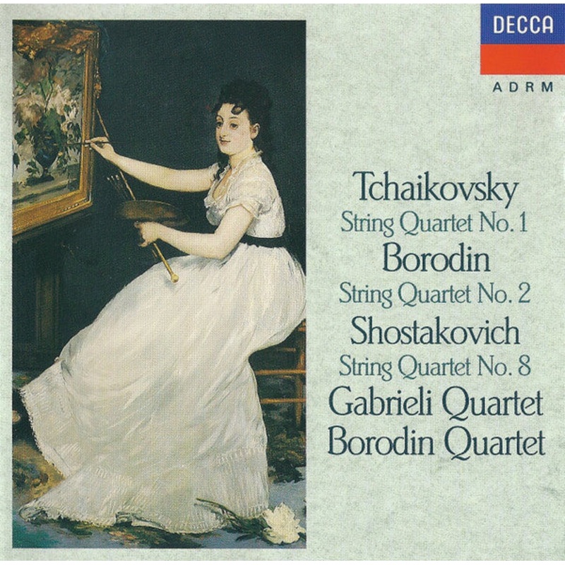 Pyotr Ilyich Tchaikovsky / Alexander Borodin / Dmitri Shostakovich, The Gabrieli String Quartet / Borodin String Quartet – String Quartet No. 1 / String Quartet No. 2 / String Quartet No. 8 (CD, Comp, RM) (Very Good Plus (VG+))