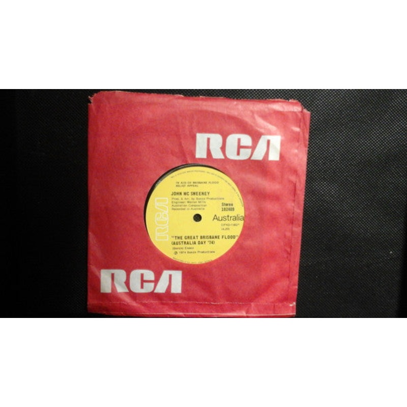 John McSweeney – The Great Brisbane Flood (Australia Day ’74) (7, Single) (Very Good Plus (VG+))