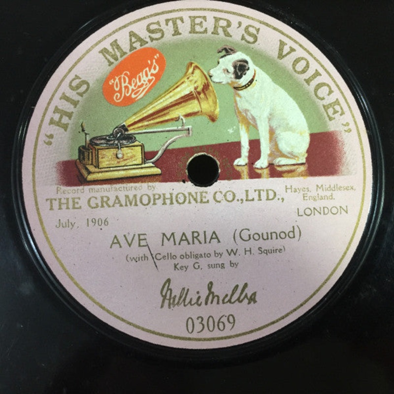 Nellie Melba – Ave Maria (Shellac, 12, S/Sided) (Very Good (VG))