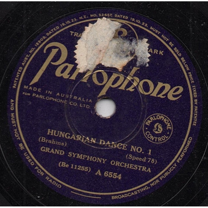 Unknown Artist – Hungarian Dance No. 1 / Hungarian Dance No. 3 (Shellac, 10) (Very Good (VG))
