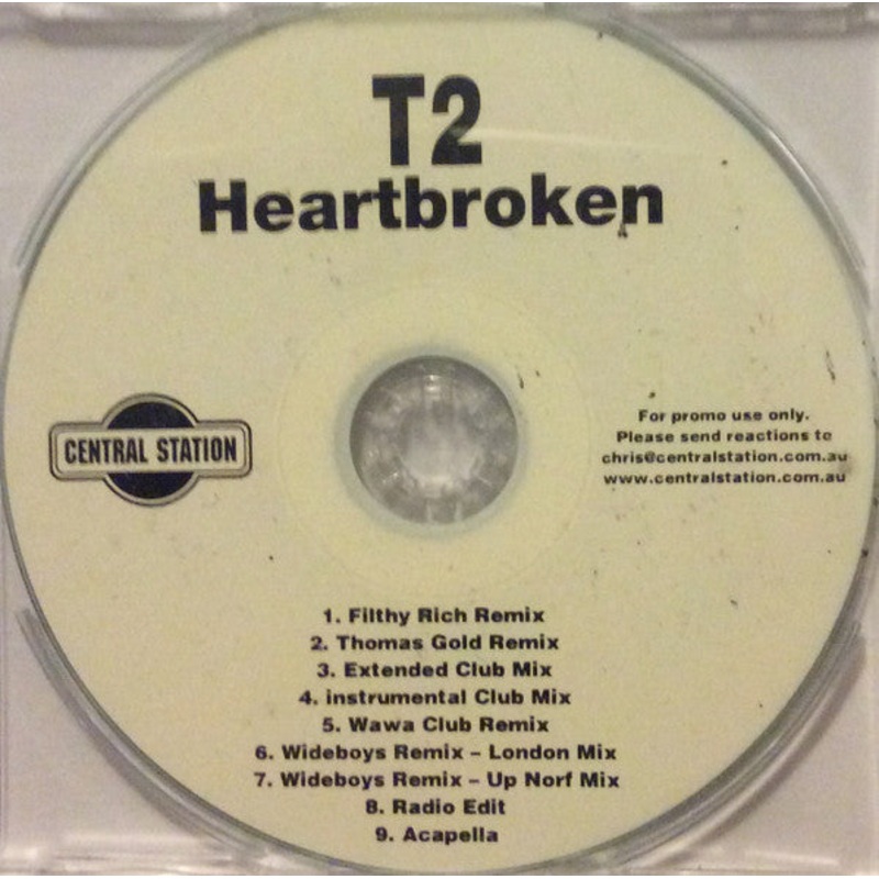 T2  – Heartbroken (CDr, Single, Promo) (Very Good (VG))