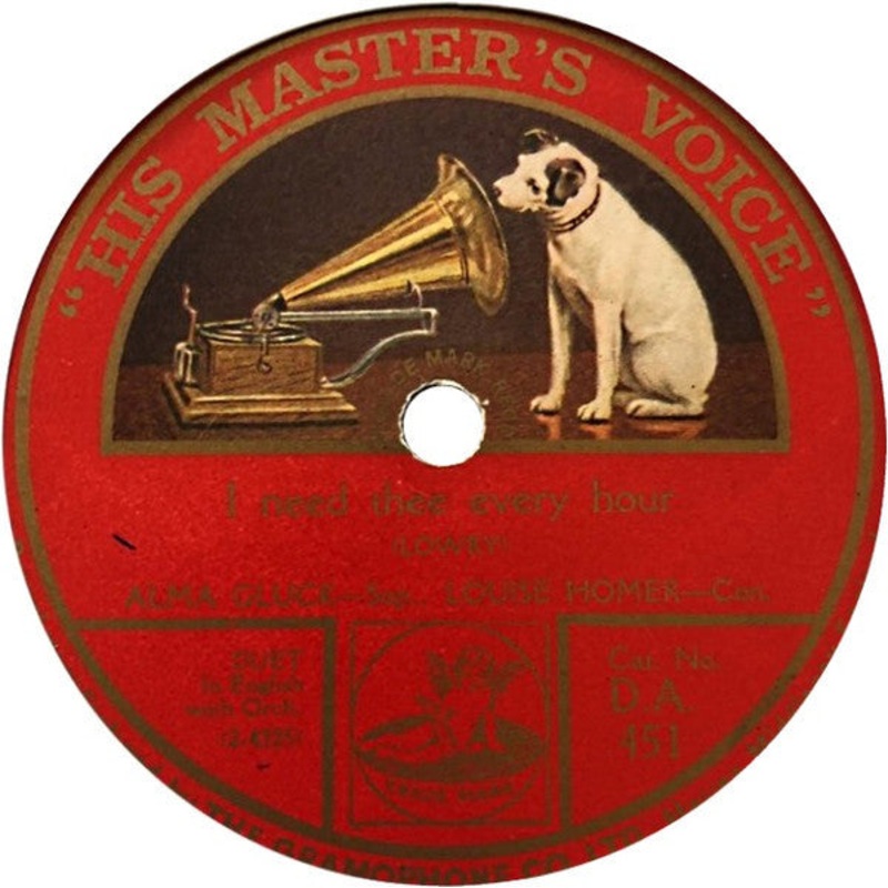Alma Gluck – Louise Homer – I Need Thee Every Hour / Abide With Me (Shellac, 10) (Very Good (VG))