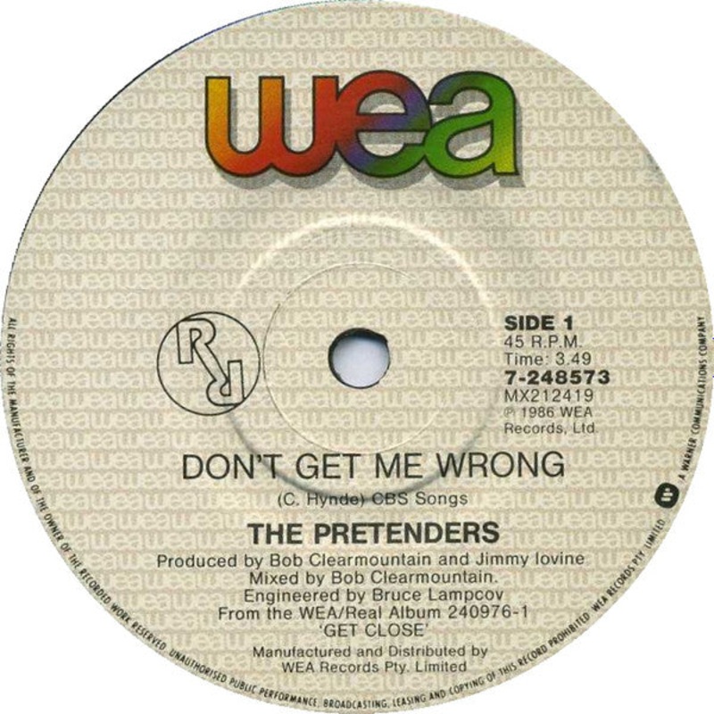 The Pretenders – Don’t Get Me Wrong (7, Single) (Very Good (VG))