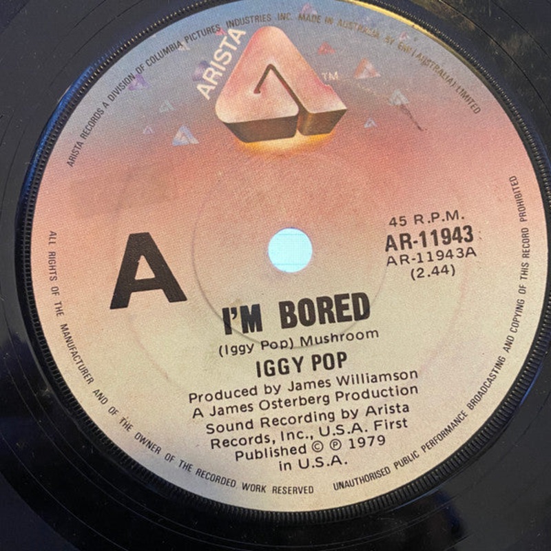 Iggy Pop – I’m Bored (7, Single) (Very Good Plus (VG+))