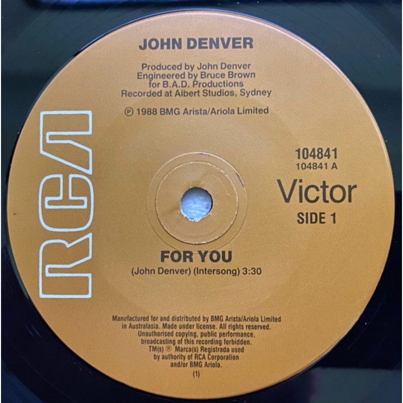 John Denver – For You (7, Single) (Very Good Plus (VG+))