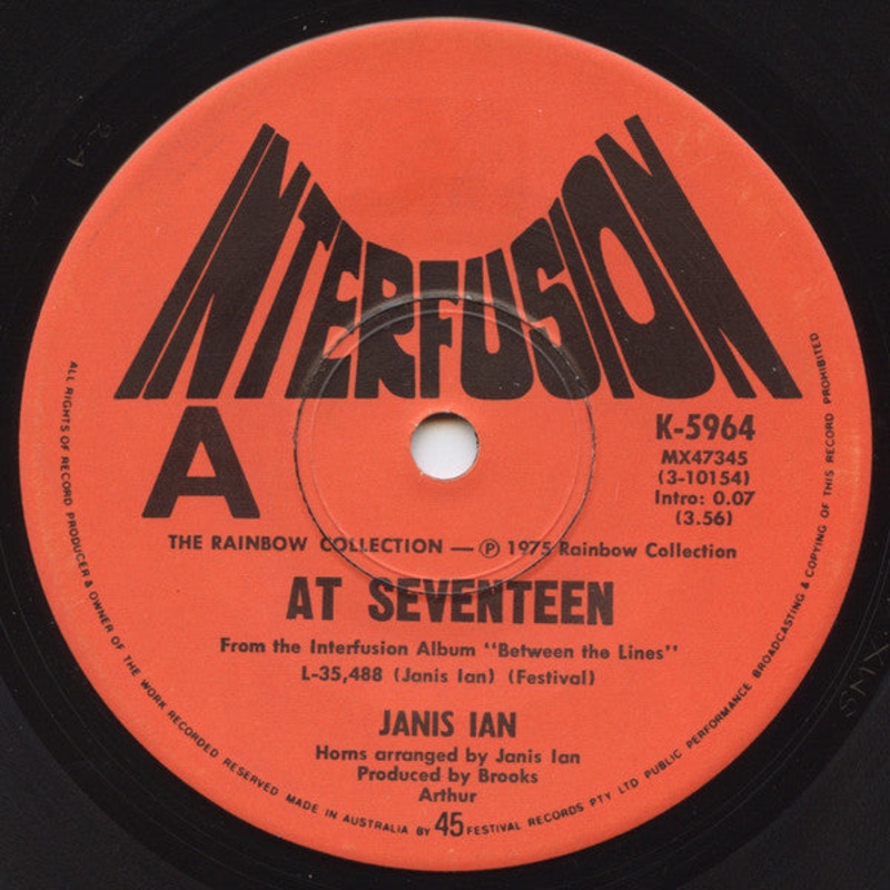 Janis Ian – At Seventeen (7, Single) (Very Good (VG))