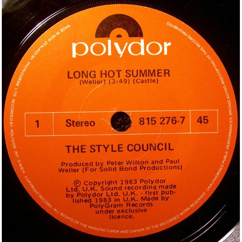 The Style Council – Long Hot Summer (7, Single) (Good Plus (G+))