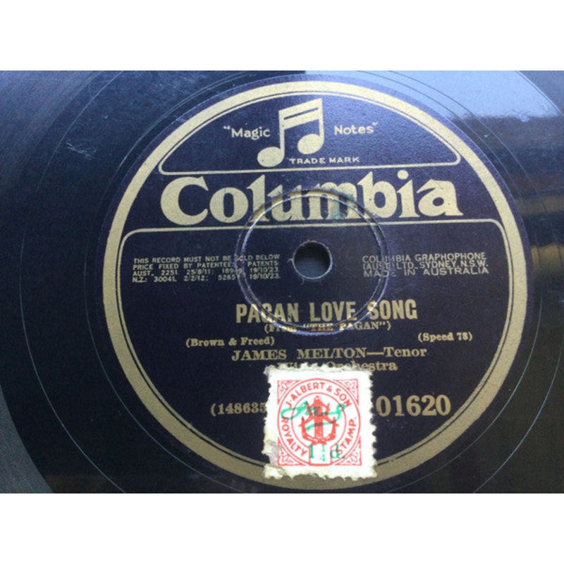 James Melton – Sleepy Valley / Pagan Love Call (Shellac, 10) (Very Good (VG))