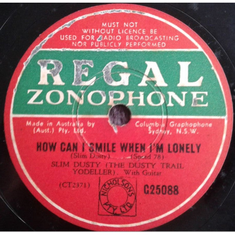 Slim Dusty – How Can I Smile When I’m Lonely / Been A Fool Too Long (Shellac, 10) (Very Good (VG))