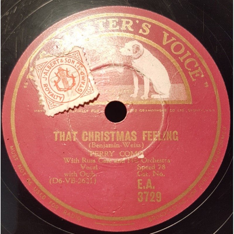 Tony Martin / Perry Como – The Stanley Steamer / That Christmas Feeling  (Shellac, 10) (Good Plus (G+))