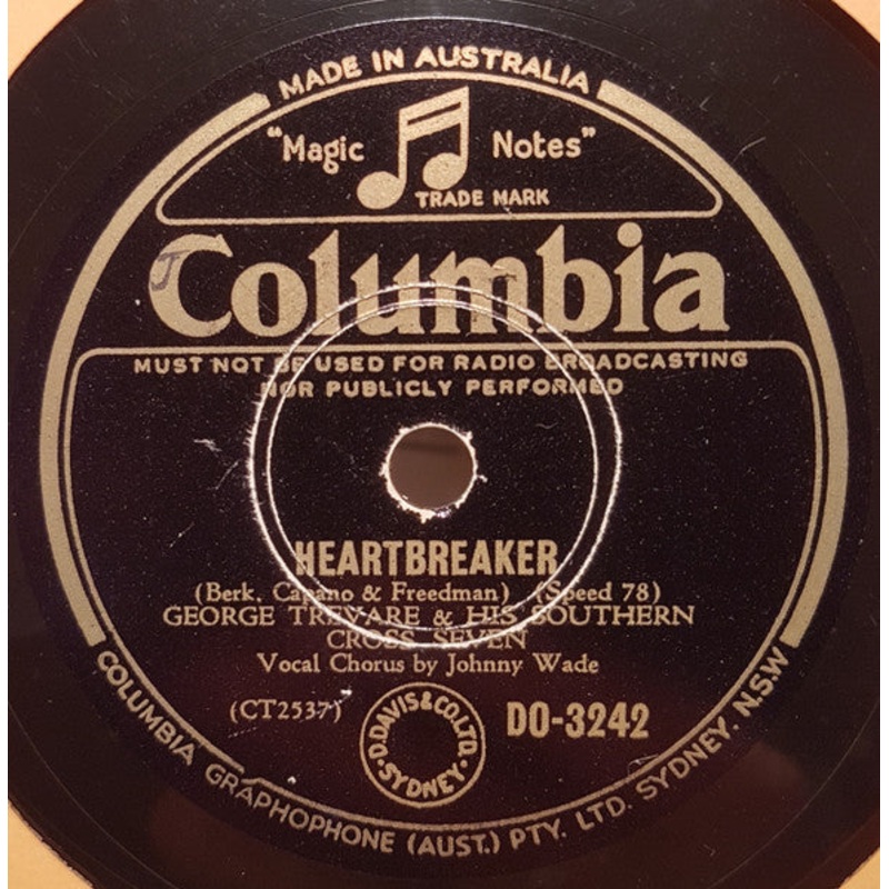 George Trevare & His Southern Cross Seven – The One Life For Me / Heartbreaker (Shellac, 10) (Good Plus (G+))
