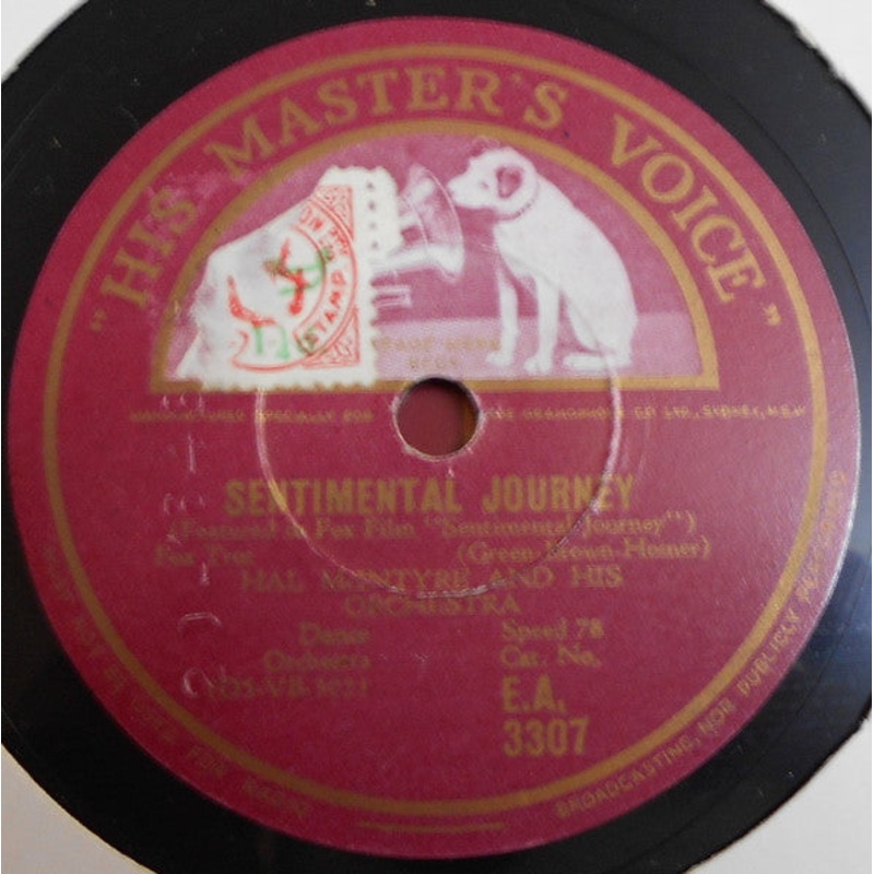 Hal McIntyre And His Orchestra – Sentimental Journey / I’ll Buy That Dream (Shellac, 10) (Good Plus (G+))