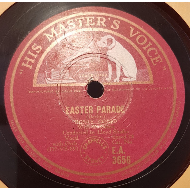 Perry Como – Easter Parade / Song Of Songs (Shellac, 10) (Good Plus (G+))