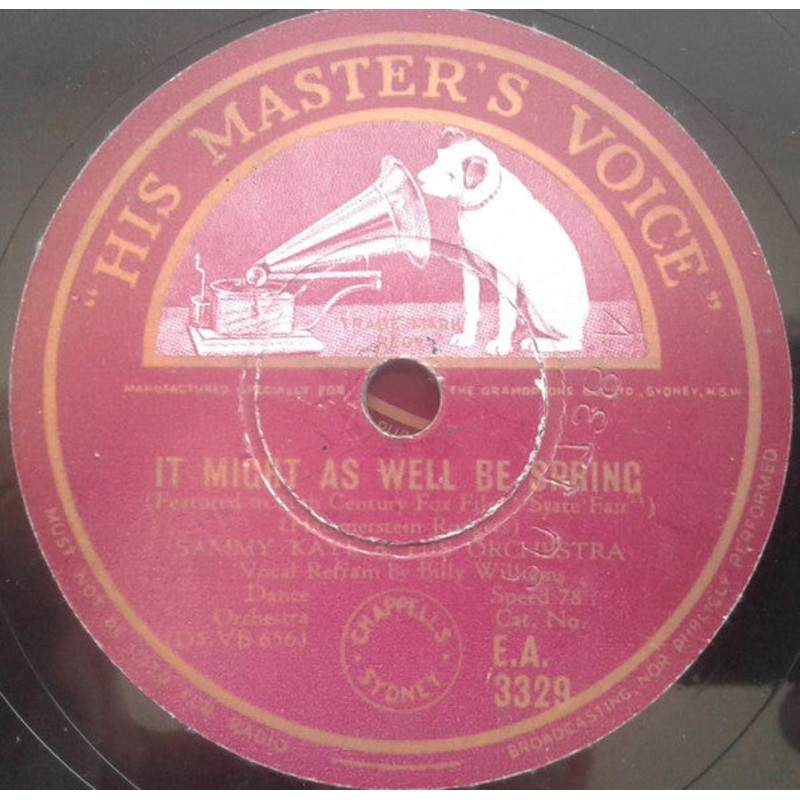 Sammy Kaye And His Orchestra – It Might As Well Be Spring / I Can’t Begin To Tell You (Shellac, 10) (Good Plus (G+))