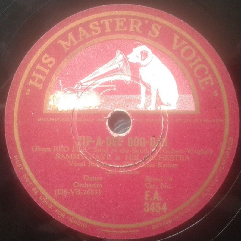 Sammy Kaye And His Orchestra – Zip-A-Dee-Doo-Dah / Sooner Or Later (Shellac, 10) (Good Plus (G+))