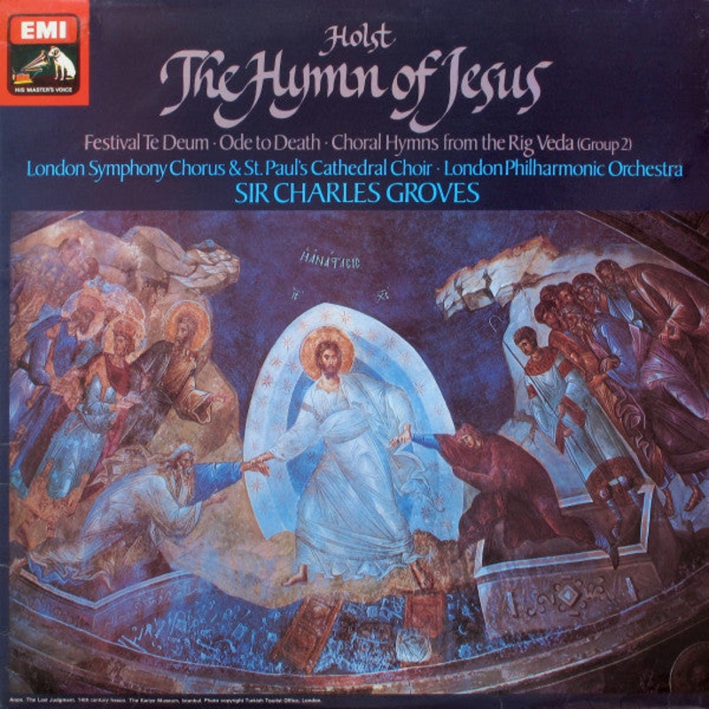 Gustav Holst, Sir Charles Groves, London Philharmonic Orchestra, London Symphony Chorus, St. Paul’s Cathedral Choir – The Hymn Of Jesus (LP, Quad) (Very Good Plus (VG+))