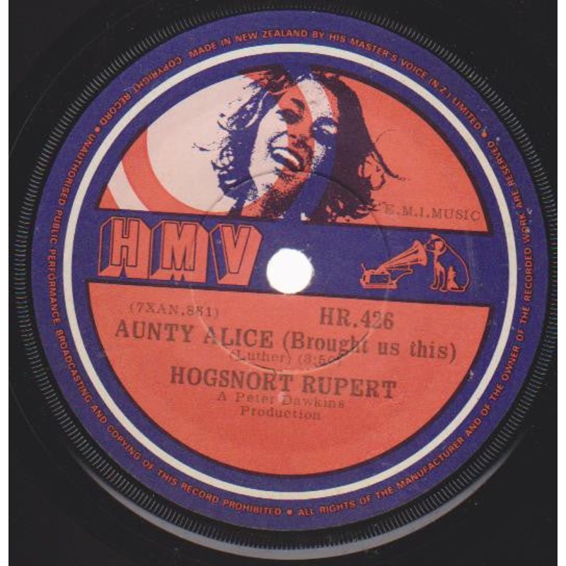 Hogsnort Rupert – Aunty Alice (Brought Us This) (7, Single) (Very Good Plus (VG+))