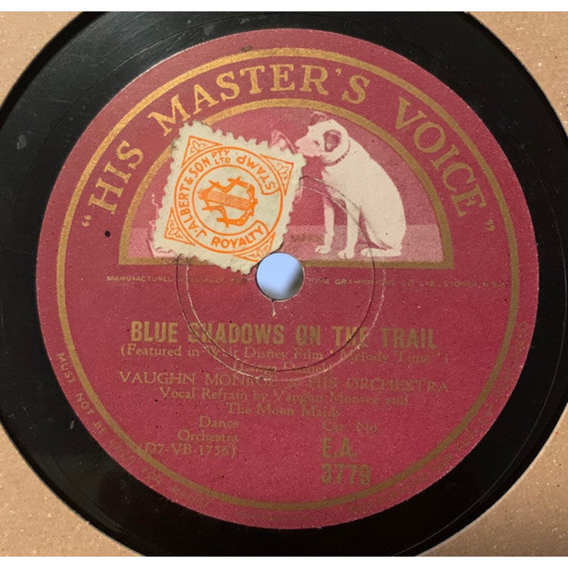 Vaughn Monroe And His Orchestra – Melody Time / Blue Shadows On The Trail (Shellac, 10) (Good Plus (G+))