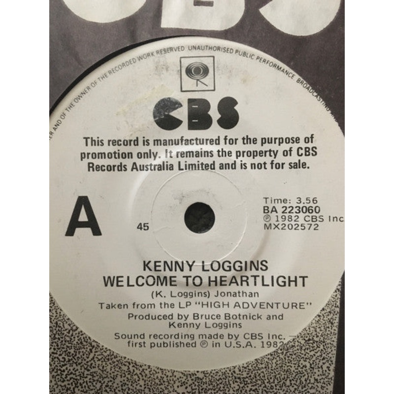 Kenny Loggins – Welcome To Heartlight (7, Single, Promo) (Very Good (VG))