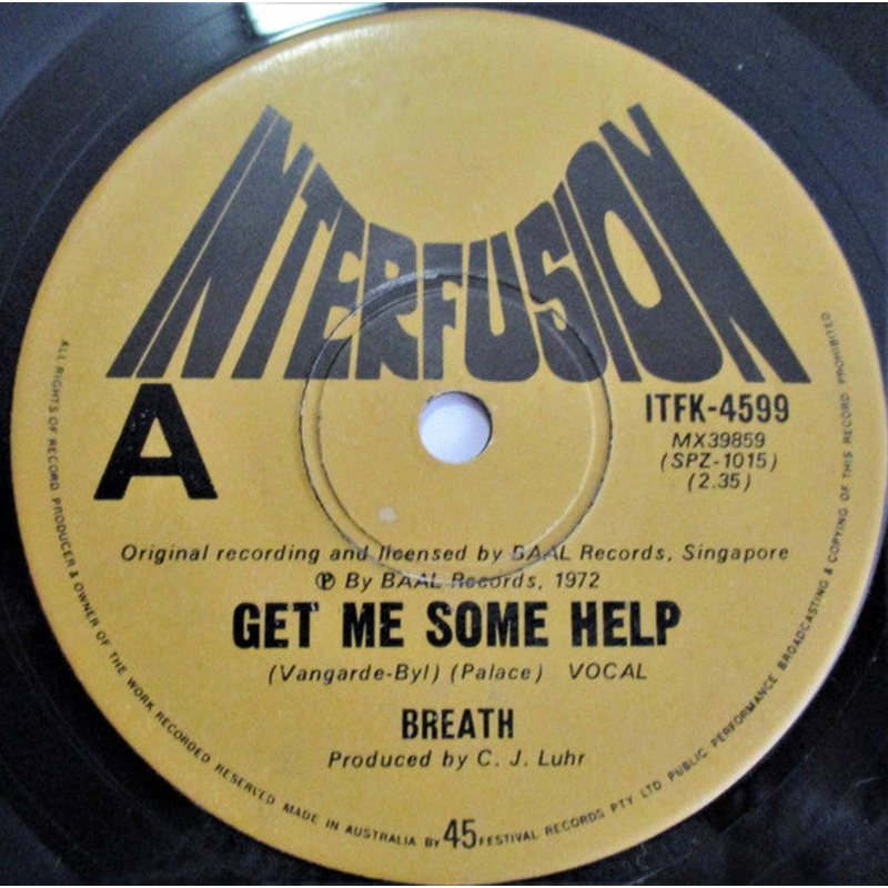 Breath  – Get Me Some Help (7) (Very Good Plus (VG+))