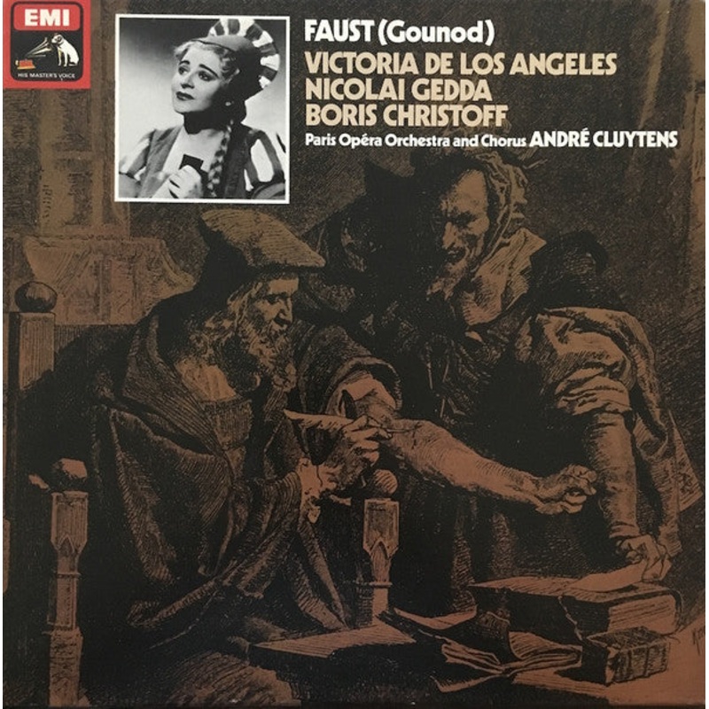 Charles Gounod – Victoria De Los Angeles, Nicolai Gedda, Boris Christoff, Orchestre National De L’Opra De Paris & Choeur National De L’Opra De Paris, Andr Cluytens – Faust (4xLP, Album, RE + Box) (Very Good Plus (VG+))