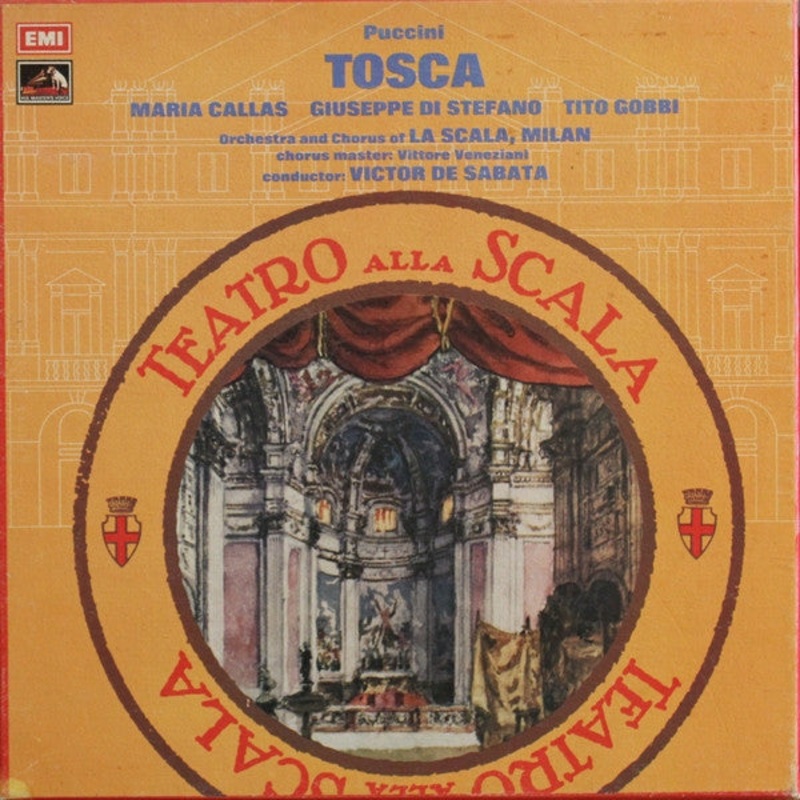Giacomo Puccini – Maria Callas, Giuseppe Di Stefano, Tito Gobbi, Orchestra Del Teatro Alla Scala & Coro Del Teatro Alla Scala, Victor De Sabata – Tosca (2xLP, Album, RE + Box) (Very Good Plus (VG+))