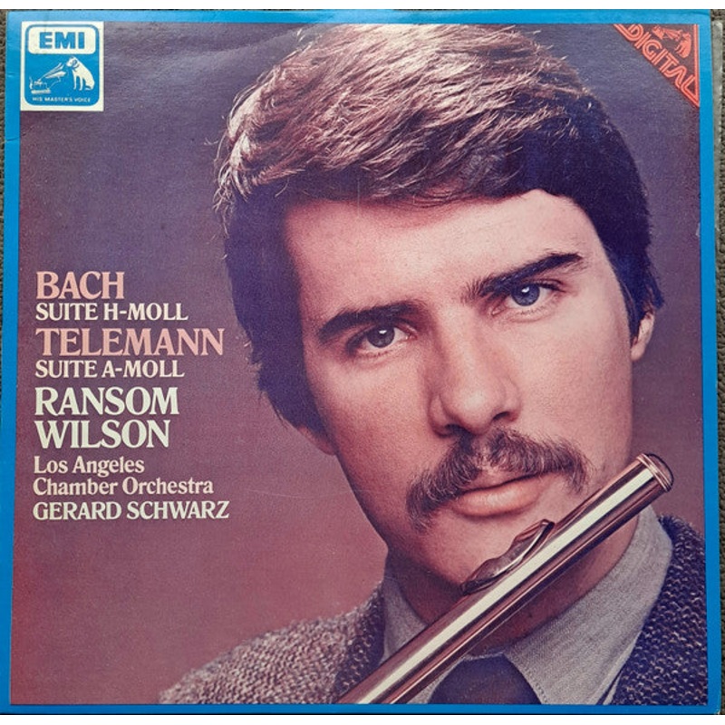 Johann Sebastian Bach / Georg Philipp Telemann / Ransom Wilson / The Los Angeles Chamber Orchestra, Gerard Schwarz – Suite In H-Moll / Suite In A-Moll (LP, Album, Club) (Very Good Plus (VG+))
