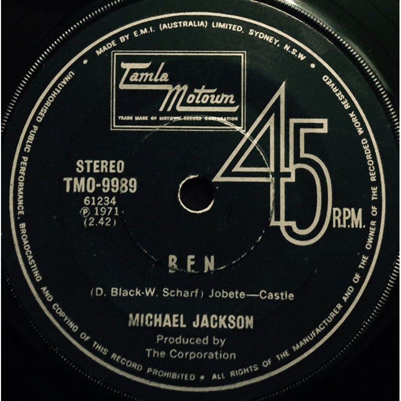 Michael Jackson – Ben (7, Single) (Good Plus (G+))