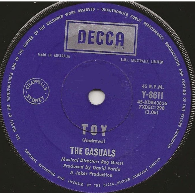 The Casuals – Toy / Touched (7, Single) (Very Good Plus (VG+))