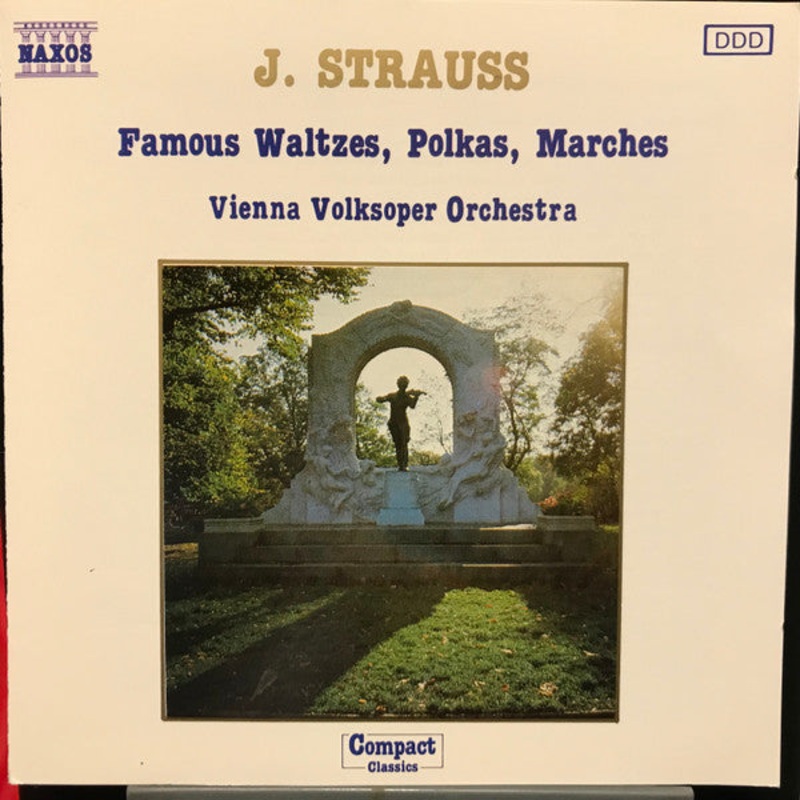 Johann Strauss Jr., Wiener Volksopernorchester – Famous Waltzes, Polkas, Marches (CD, Comp) (Very Good Plus (VG+))