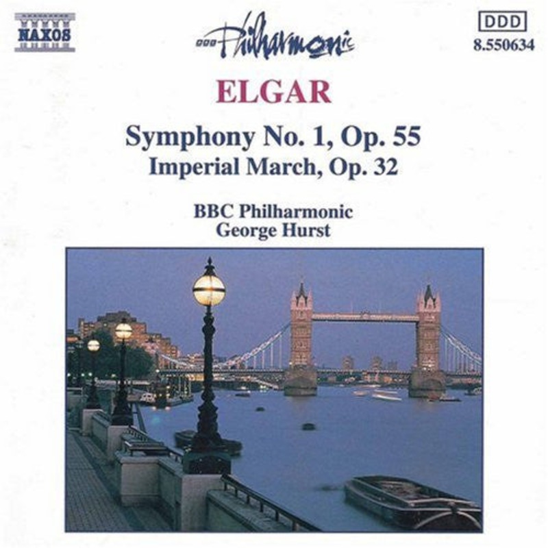 Sir Edward Elgar – BBC Philharmonic, George Hurst – Symphony No. 1, Op. 55  Imperial March, Op. 32 (CD, Album, RP) (Very Good Plus (VG+))