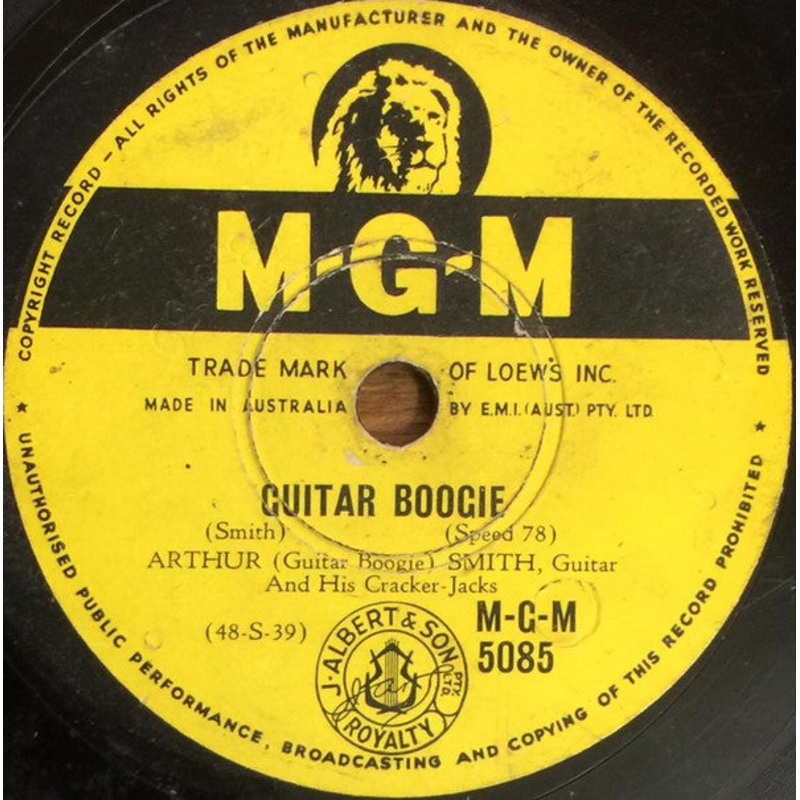 Arthur (Guitar Boogie) Smith And His Cracker-Jacks* – Guitar Boogie / Twelfth Street Rag (Shellac, 10) (Very Good Plus (VG+))