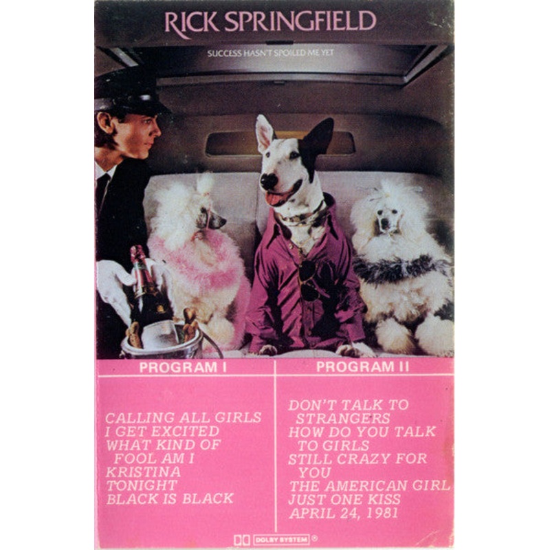 Rick Springfield – Success Hasn’t Spoiled Me Yet (Cass, Album, ‘-‘) (Very Good Plus (VG+))