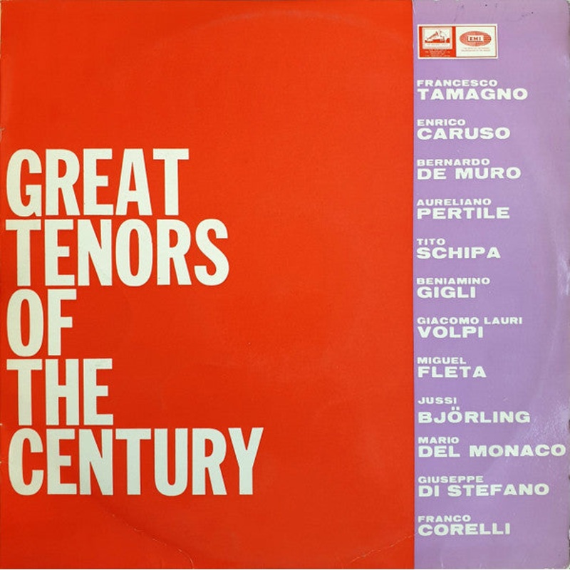 Various – Great Tenors Of The Century (LP, Comp, Mono) (Very Good Plus (VG+))