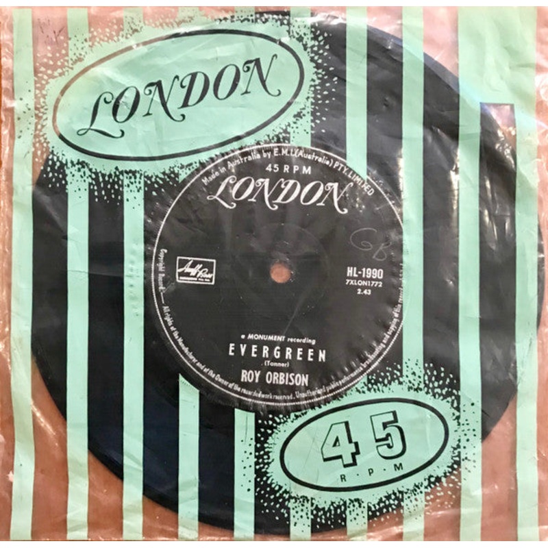 Roy Orbison – Evergreen / Love Star (7, Single) (Good Plus (G+))
