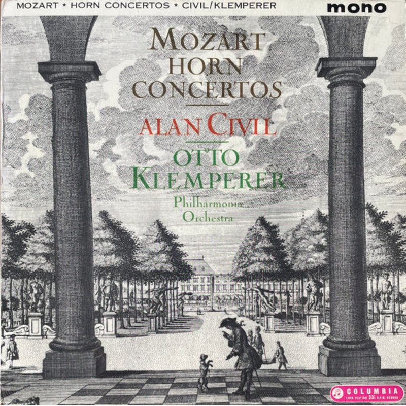 Wolfgang Amadeus Mozart, Alan Civil, Otto Klemperer, Philharmonia Orchestra – Horn Concertos (LP, Mono) (Very Good Plus (VG+))